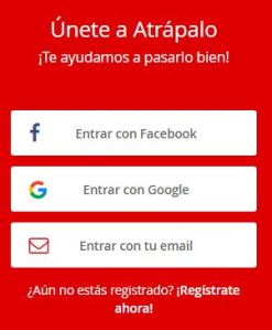 registro en atrápalo